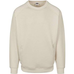 Urban Classics Heren sweatshirt Raglan Zip Pocket Crew Pullover, beige (zand 00208), S