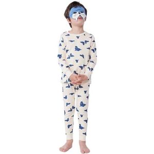 Petit Bateau Pyjama's en maskers voor kinderen en jongeren, ecru/meerkleurig, 8 Jaar