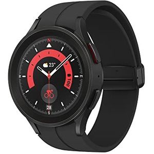 Samsung Galaxy Watch5 Pro LTE 45 mm smartwatch, wellnessbewaking, fitnesstracker, duurzame batterij, zwart titanium [Italiaanse versie]
