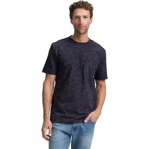 Tom Tailor - Shirt - Navy red multi - Ronde Hals - Gemêleerde Look