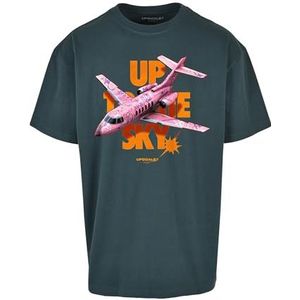 Mister Tee Upscale Unisex T-shirt Up to The Sky oversized T-shirt, T-shirt met opdruk, oversized fit, streetwear, groen (bottle green), 3XL