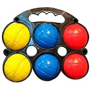 BLUE SKY - 6 Petanqueballen - Behendigheidsspel voor buiten - 048054 - Multicolor - Plastic - 7 cm - Kinder speelgoed - Buitenspel - Vanaf 3 jaar