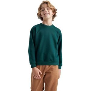 DeFacto Sweatshirt voor jongens, D.GREEN, 5-6 Jaar