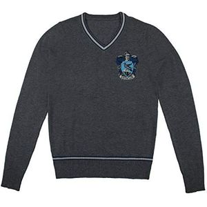 CINEREPLICAS - Harry Potter Zweinstein Trui - V-hals - Unisex - Ravenclaw - Licensed Products Warner Bros - Maat M (Volwassen) - Ontworpen in Frankrijk