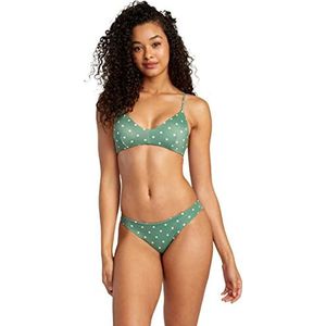RVCA Vrouwen Cross Back Bralette Bikini Top, Dark Ivy, Small