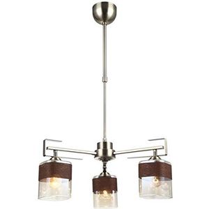 Homemania 80187-01-P03-AB hanglamp Denice, kroonluchter, hanglamp, licht, koper metaal, glas, 46 x 46 x 76 cm