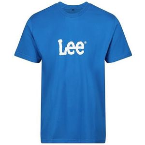 Lee Katoenen T-shirt voor heren met standaard pasvorm, Blauw, XL