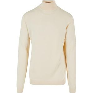 Urban Classics Heren sweatshirt gebreide turtleneck sweater wit zand 4XL, witzand., 4XL
