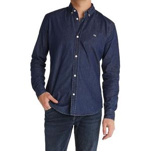 Pepe Jeans Heren klassiek slank overhemd, blauw (denim-6C2), XL, Blauw (Denim-6c2), XL