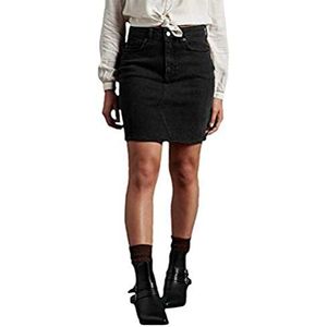 Superdry Mini rok voor dames met hoge taille, antraciet, 34