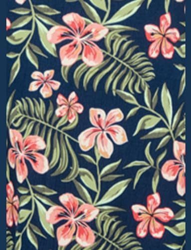 Onlnova Life Vis S/S Knoop Shirt Aop, navy blazer, XS