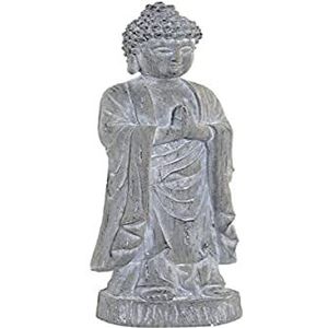 DKD decoratief figuur Home Decor glasvezel Boeddha antieke afwerking (16,5 x 15,6 x 50,7 cm)
