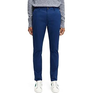 Scotch & Soda Essentials Mott-Classic Fit Chino Organic Cotton-stretchbroek voor heren, Marine 1149, 30W x 34L