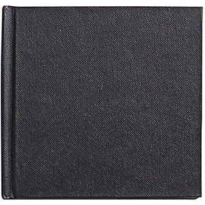 Clairefontaine 34236C notitieboek Goldline 64 vellen genaaid en gelijmd (vierkant) 10 x 10 cm wit papier 140 g, zwarte hardcover