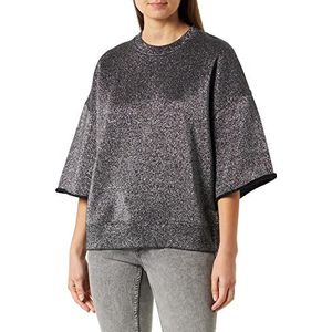 Replay Sweatshirt voor dames, 090 Silver Lurex, XL