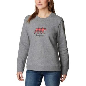 Columbia Sweater Hart Mountain™ II Graphic Crew Grey L Dames, Grijs, L