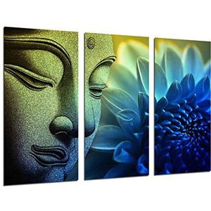 Multi Wood Printings Art Print Box Framed Picture Wall Hanging - Buda Boeddha, Relax, Zen, (Totale grootte: 38,3 ""x 24,5 inch) - ingelijst en klaar om op te hangen - ref. 26357