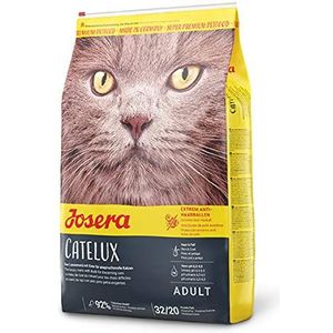 JOSERA Catelux (1 x 400 g) | met smakelijke eendenproteïne en aardappel voor veeleisende katten | super premium droogvoer voor volwassen katten | per stuk verpakt