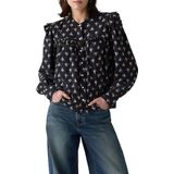 LEVI'S - Hemd - Zwart - Katoen - Lange Mouwen met Volants