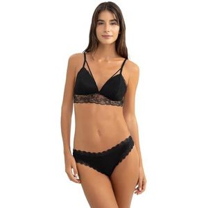 DeFacto Damesbeha - met beugel voor ondersteuning - push-up voor beugel - beha dames met beugel - damesbeha push-up zonder beugel., zwart, M