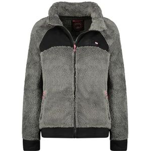 Geographical Norway Tandora Lady Warme fleece voor dames, warm, ritssluiting, jas, herfst, winter, lente, warm, lange mouwen, trui, bont, zacht, comfortabel, outdoor (lichtgrijs S), Lichtgrijs, S