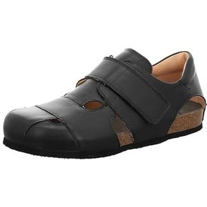 Think Wolfi 0010 Herensandalen, chroomvrij, gelooid, zwart, 45 EU, zwart 0010, 45 EU