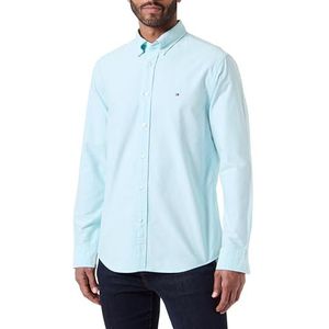 Tommy Hilfiger Oxford overhemd met lange mouwen voor heren, Heldere hemel, XS