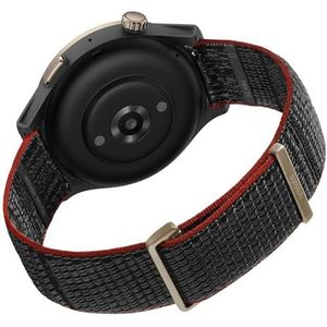 Amazfit Smartwatch originele vervangende armband, 22 mm nylon armband, compatibel Balance, Cheetah Pro, Cheetah Round, GTR 4, GTR 4 Limited Edition, GTR 3, GTR 3 Pro, GTR 2, zwart, zwart, Normaal