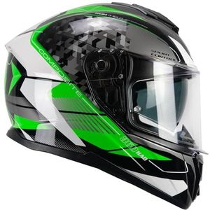 CGM Helm Full Face 360S Kad Race Grijs Groen XXL (63-64 cm)
