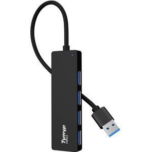 Tymyp USB-hub, 4-in-1 USB-hub 3.0 voor laptop, 4 x USB 3.0-poort, verbindt muis, toetsenbord en mobiele harde schijf tegelijkertijd voor HP/MacBook/Dell/Lenovo/Surface en meer laptops