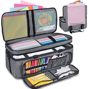 Draagtas voor Cricut Maker, Cricut Bag voor Cricut Machine met Cover Compatibel met Cricut Explore Air, Air 2, Maker, Maker 3, Organisatie en Opbergtassen, Cricut Accessoires, Grijs, Modern design