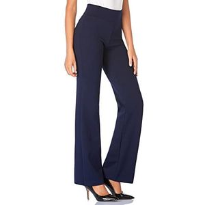 Tapata Dames 71cm/76cm/81cm/86cm Bootcut Stretch Broek Hoge Taille Dames Kantoorbroek Werkbroek Buikcontrole Lange Elegante Uitlopende Broek Casual Broek Yogabroek 76cm Dunkelblauw S