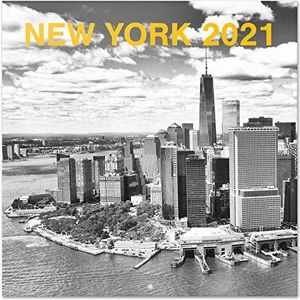 Grupo Erik New York B/W 2021 wandkalender 11,8 x 11,8 inch (16 maanden) Family Planner kalender 2021