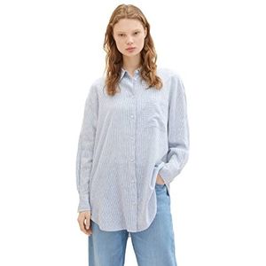TOM TAILOR Denim Dames 1036597 blouse, 31715-wit blauw verticale strepen, M, 31715 - Wit Blauw Vertical Stripe