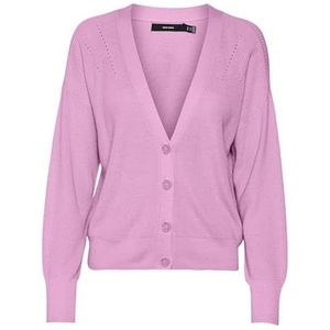 VERO MODA VMNEWLEXSUN Gebreid damesvest, Pastel Lavender, XL