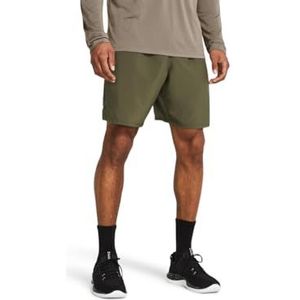 Under Armour Geweven Wordmark Shorts voor heren, (390) Marine Od Groen / / Zwart, XXL