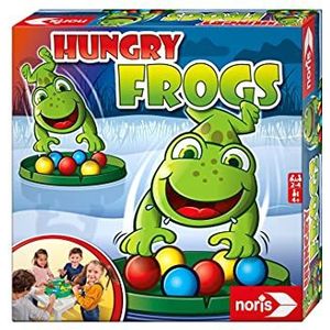 Noris 606061859 - Hungry Frogs, het grappige vang- en snapspel voor groot en klein, voor kinderen vanaf 4 jaar, meerkleurig