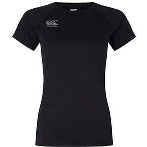 Canterbury Dames Vapodri Superlight T-shirt met korte mouwen, zwart/Gunmetal grijs, 14