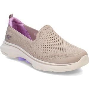 Skechers Dames Go Walk 7 Vina Sneaker, Taupe, 36 EU