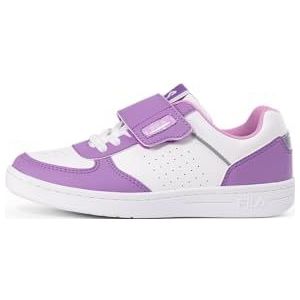 FILA Unisex Kids Court CB Velcro Kids Sneaker, Lavender Crystal White, 33 EU