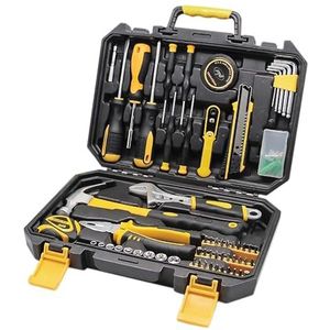 PNI TC100 handgereedschapsset, 100-delig, materiaal koolstofstaal en chroom-vanadium, plastic doos