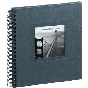Pagna 12174-10 spiraalalbum Ways/Golden Gate 240 x 250 mm linnen omslag met kaart, 50 pagina's zwart fotokarton