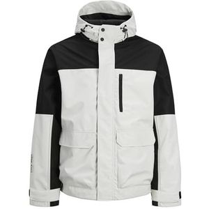 Jack & Jones Jcohike Light Jacket vest voor heren, marshmallow/detail: Black Blocking, M, Marshmallow/Detail: black blocking, M