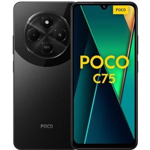 POCO C75 8GB 256GB Zwart, Android-smartphone, 2.0GHz, 6,88"" display, 50MP AI dual-camera, 5160mAh batterij