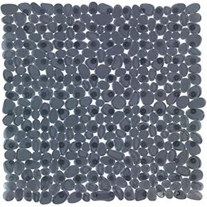WENKO Paradise Antraciet-Anti-Slip Douchemat met zuignappen, Polyvinylchloride, Grijs, 54 x 54 x 2 cm