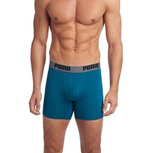PUMA Retro shorts voor heren, verpakking van 3 stuks, rood/grijs/blauwgroen, M
