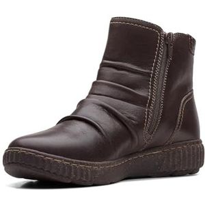 Clarks Women's Caroline Orchid Ankle Boot, Dark Brown, 8.5