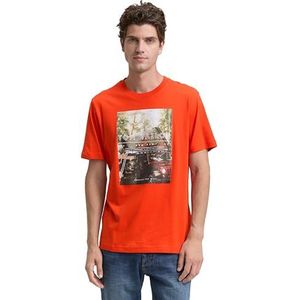 TOM TAILOR T-shirt voor heren, 12913 - Tango Orange, XXL