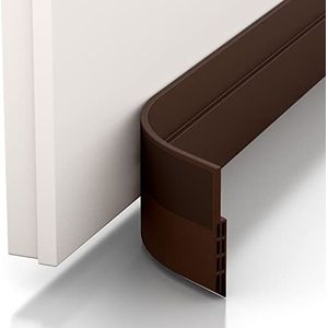 Vellure® Deurafdichtende tochtstrip - NIEUWE Premium zelfklevende deurafdichting (snel en eenvoudig te bevestigen) ook ideaal als geluidsisolatie, koudebescherming en voordeurafdichting (5 x bruin)