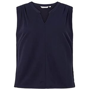 TOM TAILOR Dames Top met schoudervullingen 1033079, 30025 - Navy Midnight Blue, XS